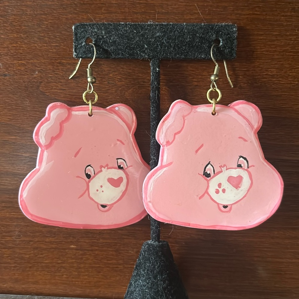Cheer Bear Care Bear earrings